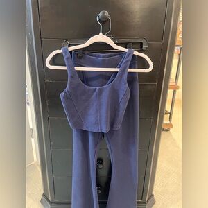 Blue XS Aerie Offline Crop top set!
